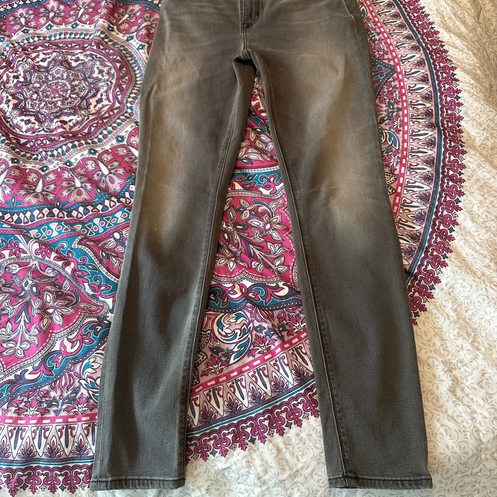 Hudson Jeans Blair high rise super skinny jeans gray 28